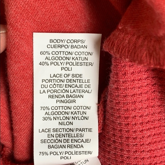 Lucky Brand Lacy Overlay Waffle Knit - Picture 7 of 8